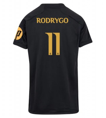 Real Madrid Rodrygo Goes #11 Tercera Equipación Mujer 2023-24 Manga Corta